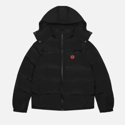 Trapstar Irongate Hooded Puffer Jacket Black3